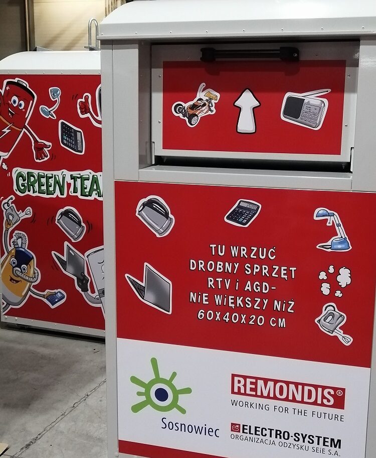Nowe pojemniki do&nbsp;zbiórki RTV i&nbsp;AGD dla mieszkańców Sosnowca
