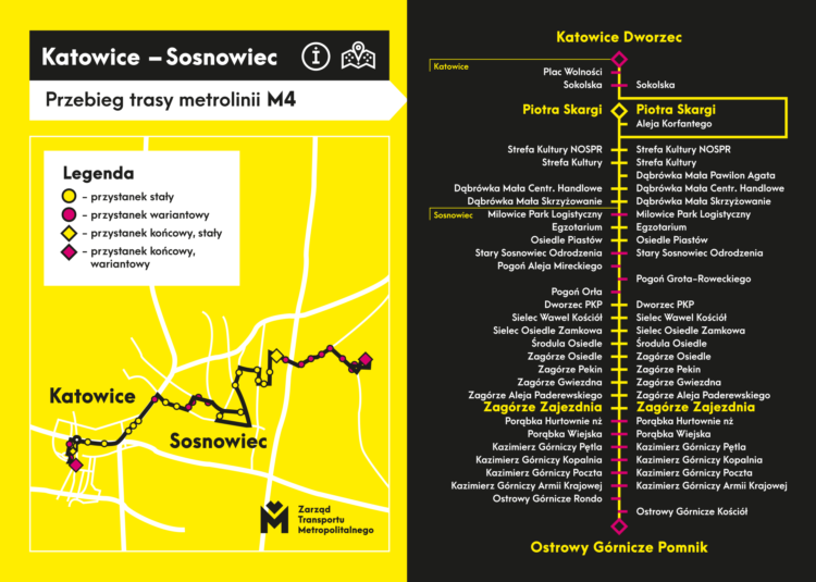Metrolinie ruszą w&nbsp;sobotę 8 maja. Dwie pojadą przez&nbsp;Sosnowiec