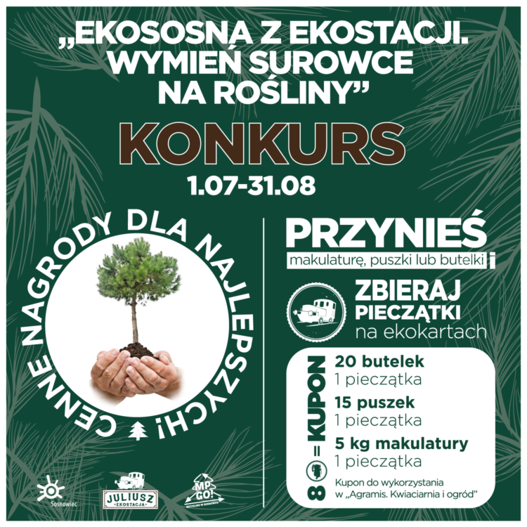 Rusza kolejna edycja konkursu „Ekososna z&nbsp;Ekostacji. Wymień surowce na&nbsp;rośliny”
