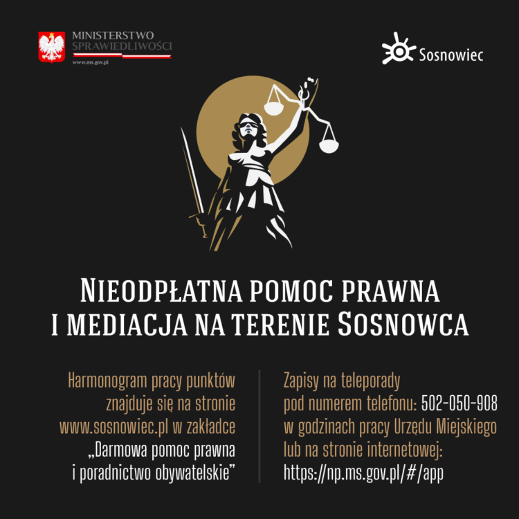 Nieodpłatna pomoc prawna i&nbsp;mediacja na&nbsp;terenie Sosnowca