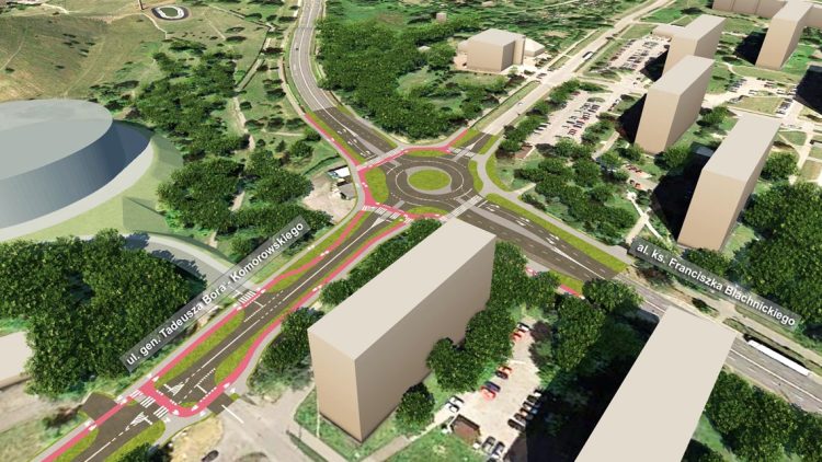 Rozpoczyna się budowa ronda na&nbsp;skrzyżowaniu Blachnickiego i&nbsp;Komorowskiego
